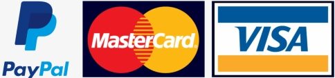 Paypal, Visa, MasterCard logos